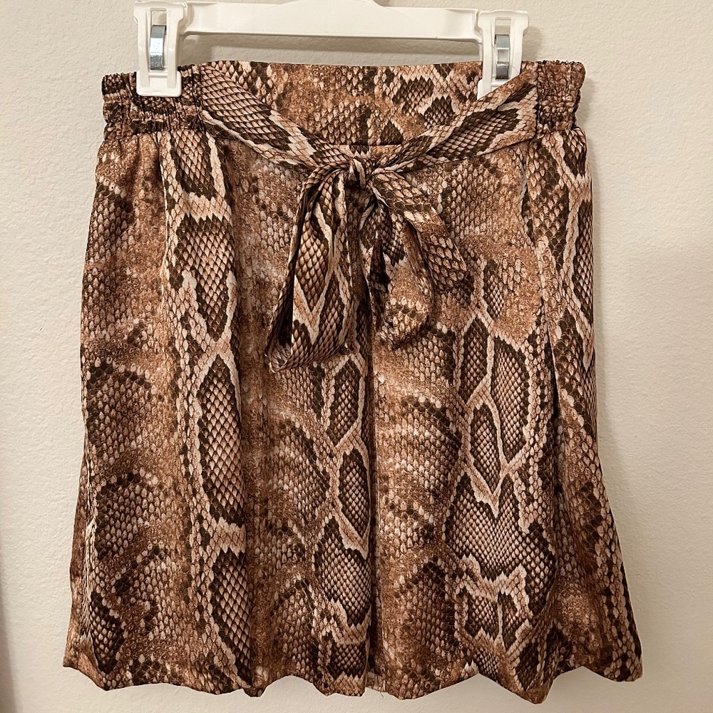Zara Snakeskin Shorts XS